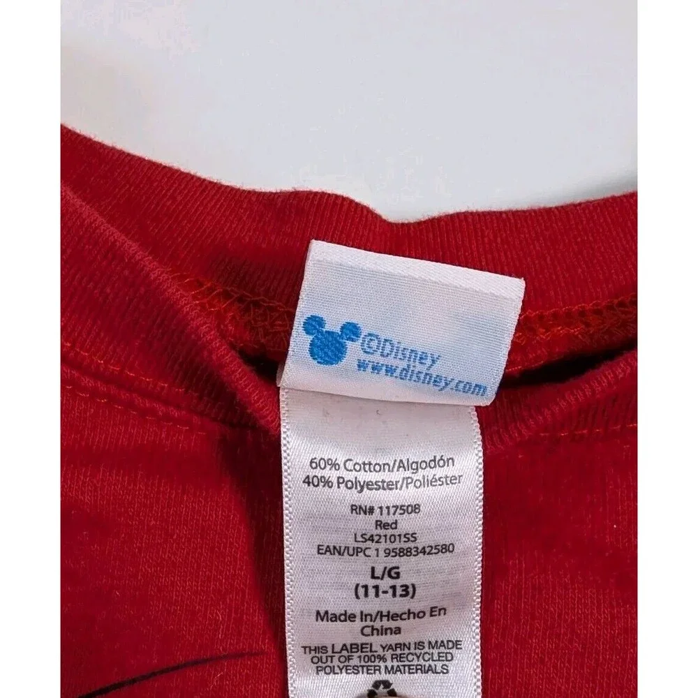 Disney Mickey and Friends Pullover Red sweater crew neck Large EUC